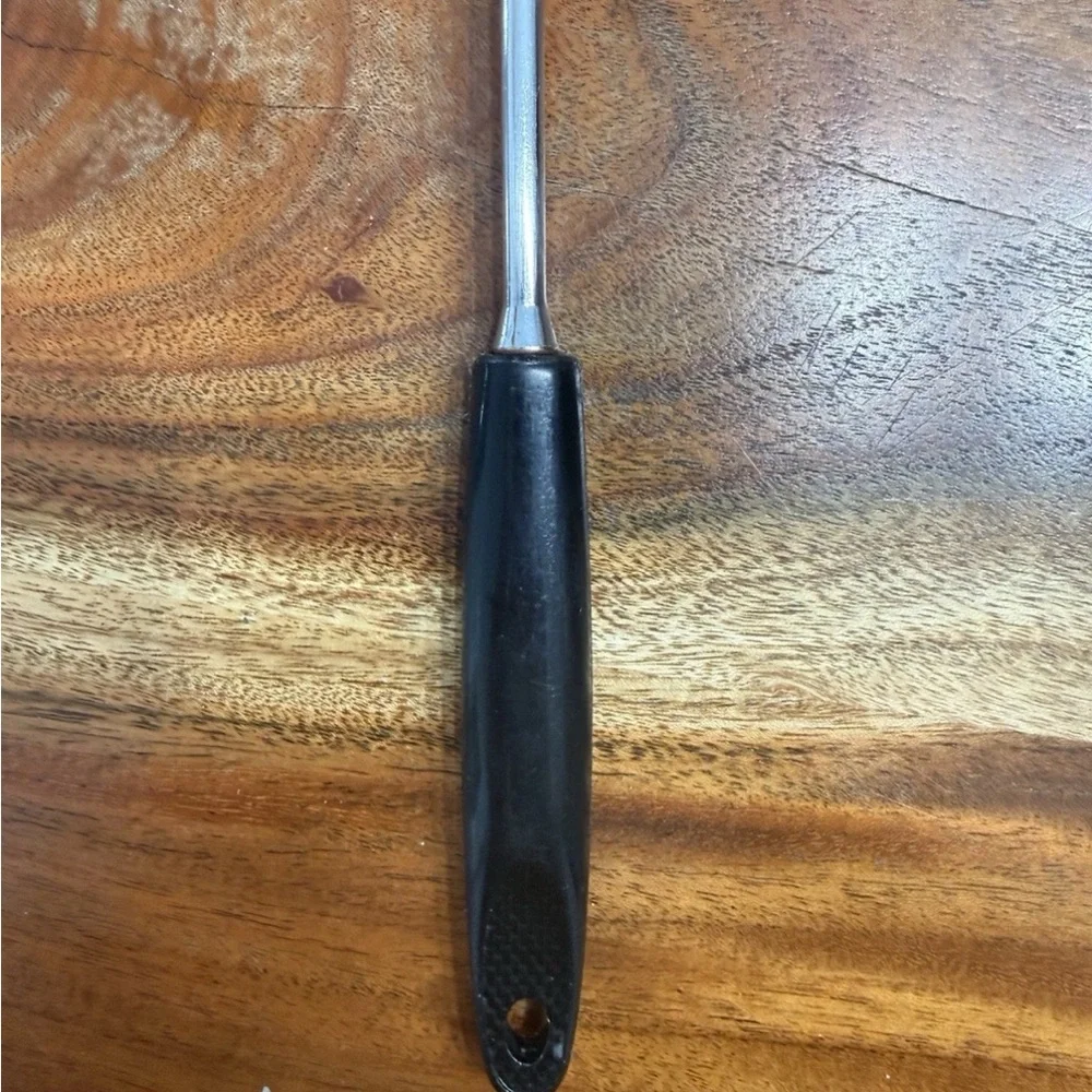 VINTAGE EKCO SLOTTED SERVING SPOON UTENSIL HEAT RESISTANT PLASTIC NYLON 11” USA